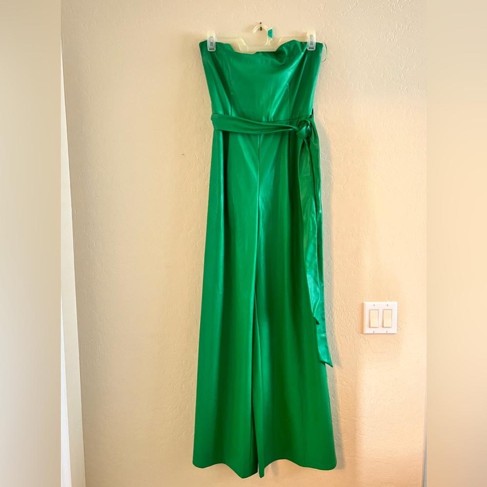 SHEIN Vibrant Green Strapless Jumpsuit